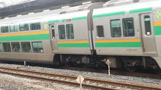 E231系1000番台横コツK-37編成+宮ヤマU14編成大宮駅発車