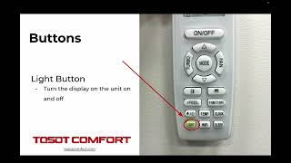 TOSOT Comfort Remote Quick Guide