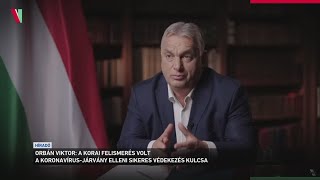 Orbán Viktor: a korai felismerés volt a koronavírus járvány elleni sikeres védekezés kulcsa