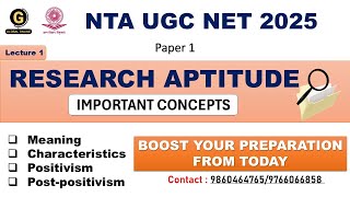 NET/SET Paper 1 Preparation 2025 Research Aptitude | Introduction of Research Aptitude in detail