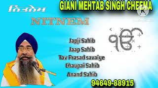 NITNEM ਨਿੱਤਨੇਮ GIANI MEHTAB SINGH CHEEMA