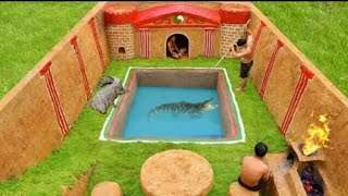 Build the largest Pool for the Crocodiles around the secret underground secret