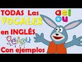 Todas las VOCALES en INGLÉS con ejemplos para NIÑOS