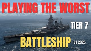 Playing The Worst Tier 7 Battleship in World of Warships Q1 2025