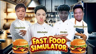 [LIVE] KITA MENJADI KARYAWAN BARU BURGER QUEEN?! I FAST FOOD SIMULATOR @bangmoob @Piyojunior