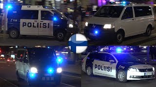 Police cars responding in Helsinki/Helsingin poliisi hälytysajo [FI | 4.2018]