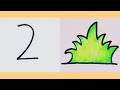 How to draw grass|grass drawing with number 2#Shorts#Art #drawing
