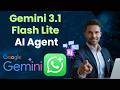 Build a WhatsApp AI Agent with Google Gemini 3.1 Flash Lite | Customer Support Automation