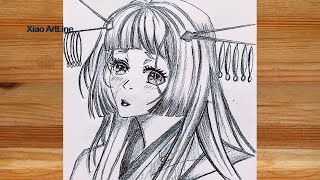 how to draw Akane Kurokawa - Oshi No Ko | Easy Drawing Steps/Cute Easy Anime boy/manga-anime draw.