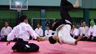 合気道 自由技 Aikido - Jiyu waza of Shirakawa Ryuji sensei in Indonesia