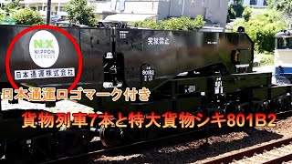 JR貨物 2023/08/18 【 続編】 特大貨物シキ801B2回送含む貨物列車7本 東海道本線