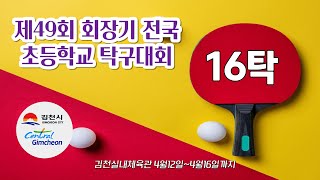 제49회 회장기 전국초등학교탁구대회(16탁)