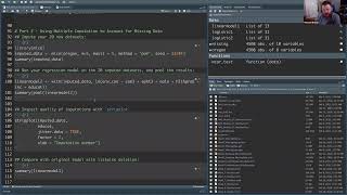 Multivariate Statistics in R Module #7 Demonstration, Part 2: Working with Missing Data