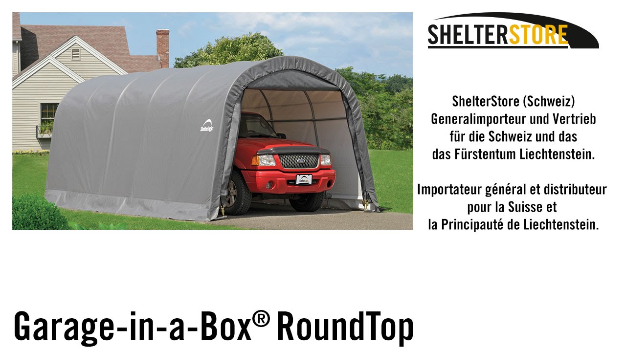 ShelterLogic™ - Garage-in-a-box™ RoundTop | ShelterStore - YouTube