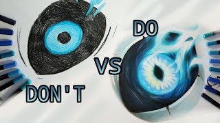 DON'T VS DO How to draw game eyes (SANS) UNDERTALE DRAWING