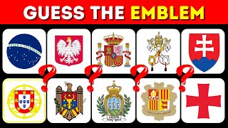 Guess the Emblem of the National flags of the European countries | Learn about European countries