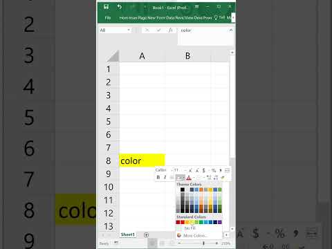 How to highlight the background color of a cell in Excel sheet