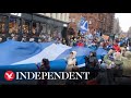 Watch again: Climate protestors gather in Glasgow during Cop26