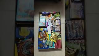 Krishna Crackers Gift Box Rs.1000 #crackers#diwali#trending#viral #Thrishika#Unboxing#giftbox #short