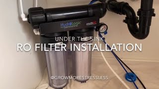 Stealth under the sink RO filter installation!