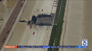 East L.A. oil spill reaches L.A. river