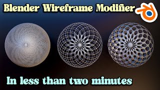 how to use Wireframe Modifier Blender | blender tutorial