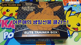 이브이VMAX가 들어있는 해외판 샤이니스타 포켓몬카드 엘리트 트레이너 박스 [어른애TV]Opening Pokemon Shining Fates ELITE TRAINER BOX