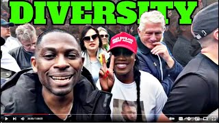 Diversity and Unity of All Races! British citizens march for unity with Tommy Ro