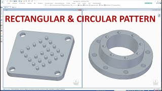 Solid Edge Tutorials #20 | How to use Rectangular and Circular Pattern
