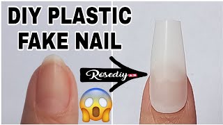 How to Make Fake Nails with Plastic 2021 | Easy Fake Nails Tutorials | DIY Plastic Fake Nails