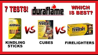 7 TESTS! | Duraflame Firestart Kindling Sticks vs. Cubes vs. Firelighters | Review | Which is Best?