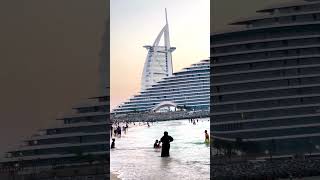 Most Exclusive Beach of Dubai Near Burj Alarab - Sandy Beach || Relaxation Time || Awesome View 💦🌊🏝️