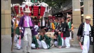 御剱神社夏祭ふとん太鼓、宮出、友井保存会北之町・他