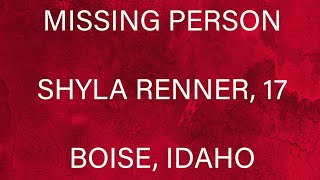 Missing Person Shyla Renner ‼️