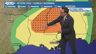 New Orleans Weather: Warmer Saturday, early morning storms Sunday