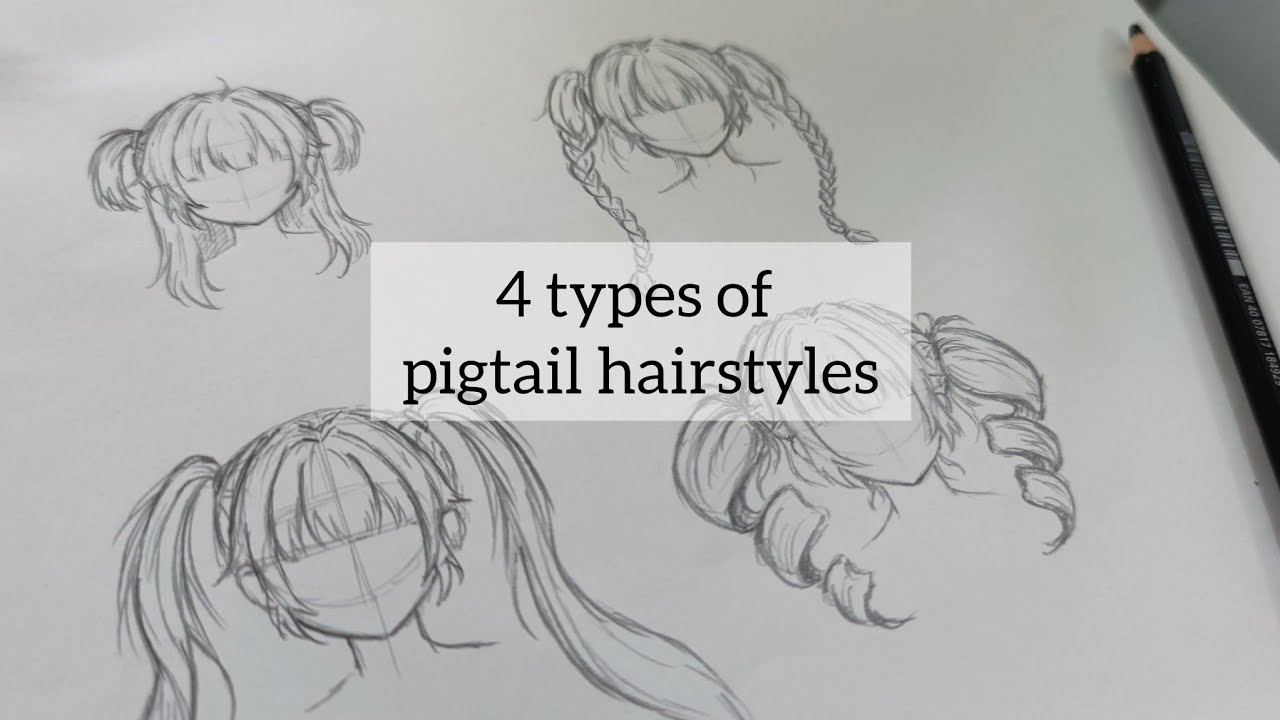 How To Draw Anime Hair Pigtails For Beginners Slow Tutorial No