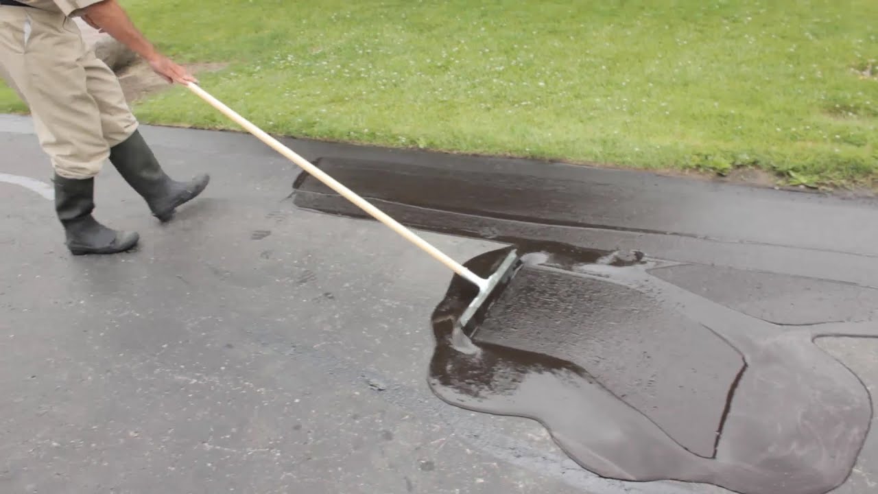 Asphalt Seal Your Own Driveway! - YouTube