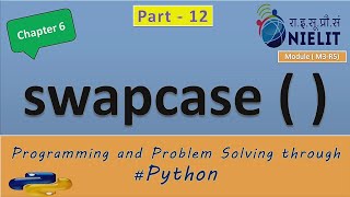 #12 #olevel #ALevel #Chapter6 #function #swapcase function on #string in hindi with example #2021