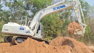 ขาวขาวจัดให้ครับรถขุดสีขาว Xcmg xe205d บุ้งกี๋ 1 คิวจัดเต็มอุ้ม excavator