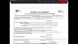 How to create a Referral Fee Agreement through Dotloop (Indiana)