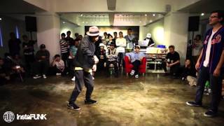 InstaFUNK 2015 Popping \u0026 Locking Battle - Jermi Kwong (smooth boogie) vs Bash - Popping Best 32