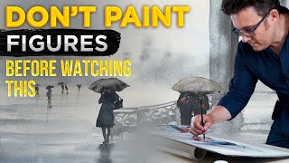 TOP-4 SECRET painting tips | how to paint figures in watercolor | painting tutorial | easy painting