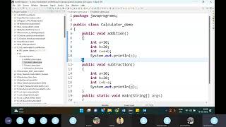 Clas-4, Java Calculator and different method create