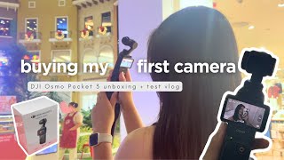 buying my first camera 📷 ✨ | dji osmo pocket 3 unboxing + test vlog