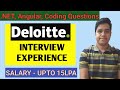 Deloitte Interview Experience - .NET, Angular, Coding Interview Questions - 15LPA Salary Interview