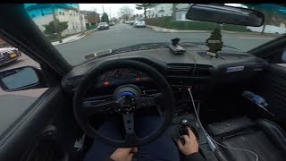 BMW E30 M50 B25 swap POV DRIVE DRIFTS/REVS/PULLS