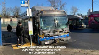 Translink CMBC 2006 New Flyer Industries P3311 on 156 Lougheed Station