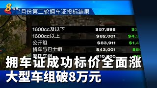 拥车证成功标价全面涨 大型车组破8万元