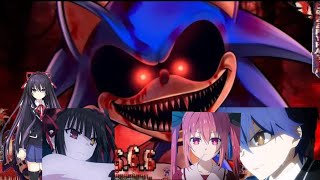 date a live reaccionan al rap de sonic.exe (creepypasta) 