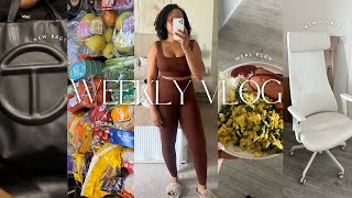 WEEKLY VLOG | STARTING A NEW WEIGHT LOSS PLAN, MY FIRST TELFAR BAG, NEW DESK CHAIR, COOKING & MORE